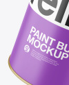 Matte Paint Bucket W/ Splash Mockup