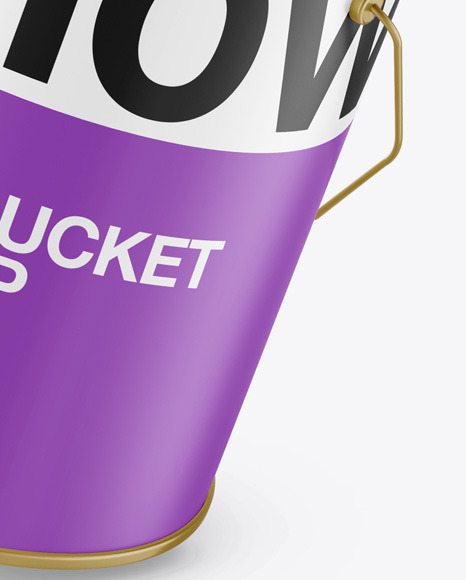 Matte Paint Bucket W/ Splash Mockup