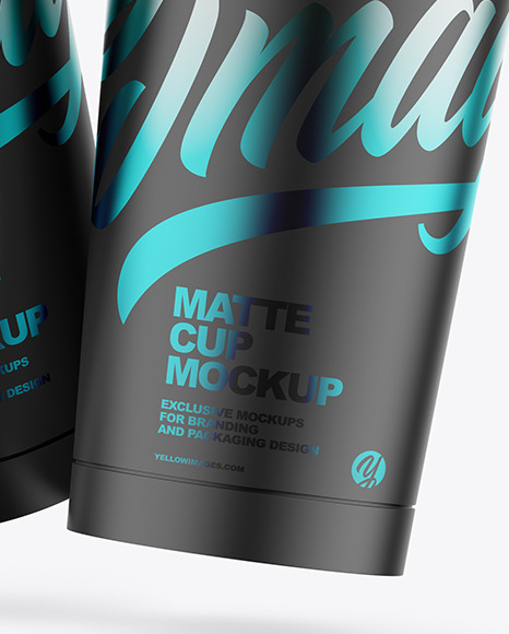 Two Matte Cups Mockup