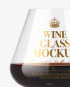 Red Wine Glass Mockup