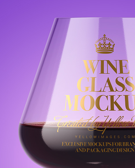 Red Wine Glass Mockup