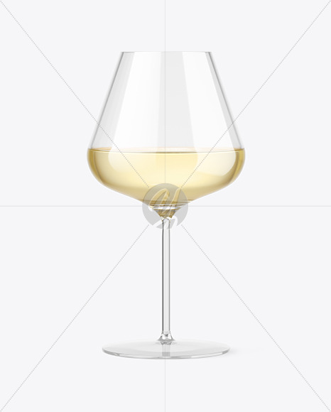 White Wine Glass Mockup