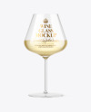 White Wine Glass Mockup