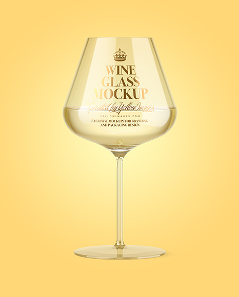 White Wine Glass Mockup