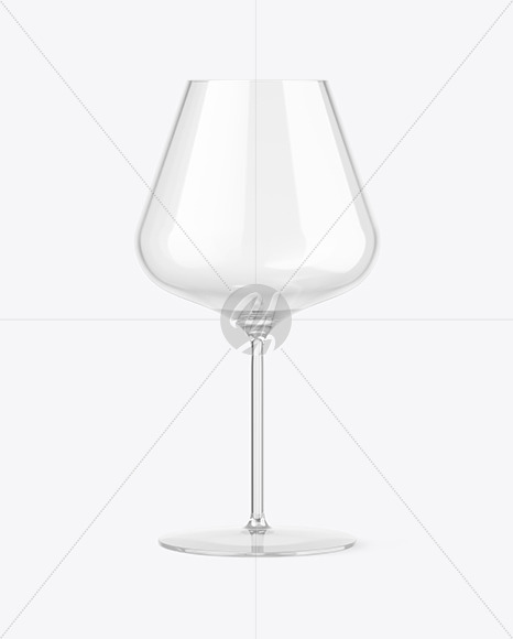 Clear Empty Wine Glass Mockup