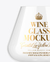 Clear Empty Wine Glass Mockup