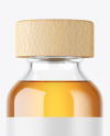 Whiskey Bottle with Wooden Cap Mockup