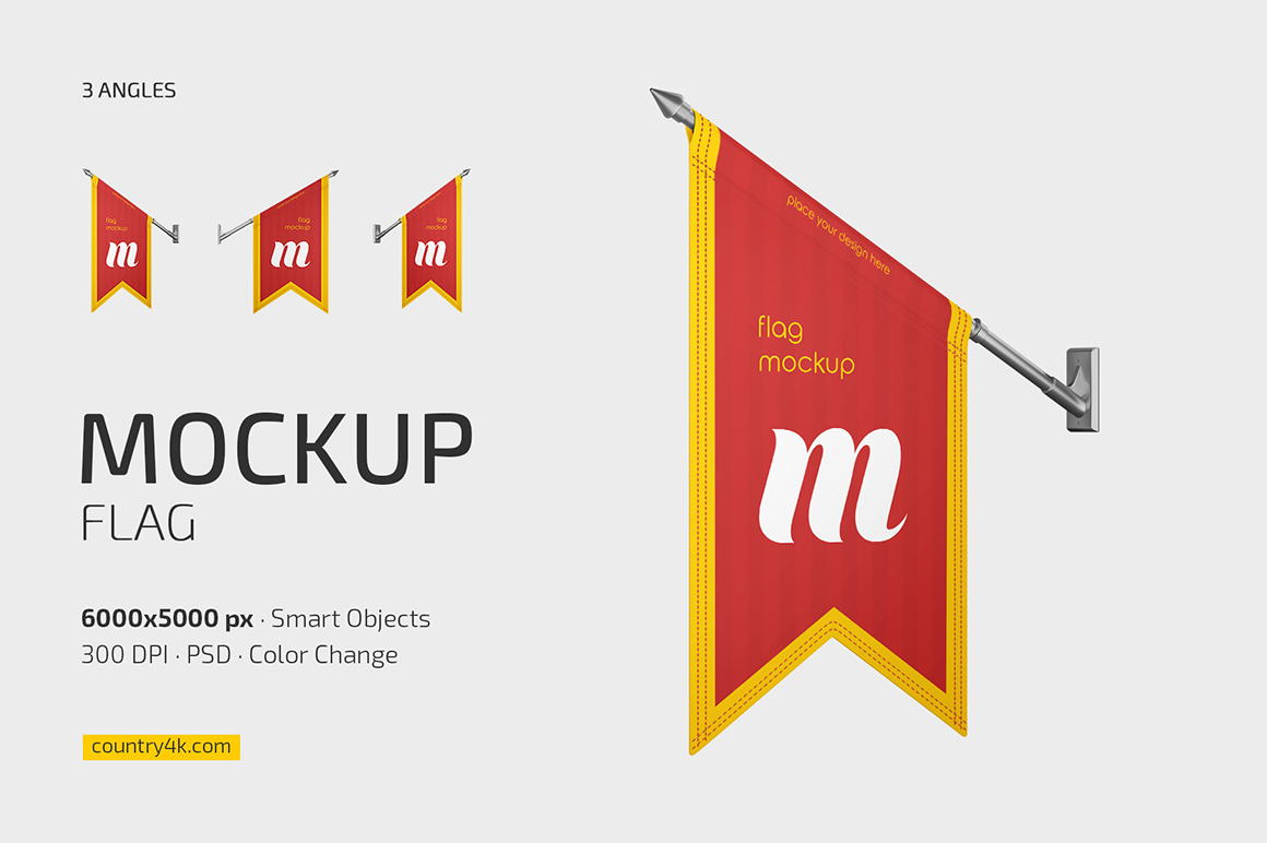 Flag Mockup Set Flag Mockup Set