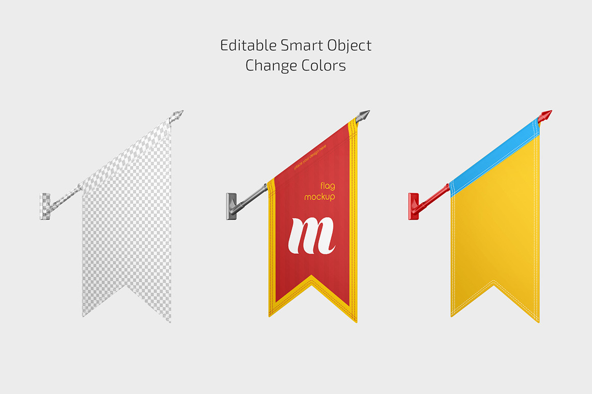 Flag Mockup Set Flag Mockup Set
