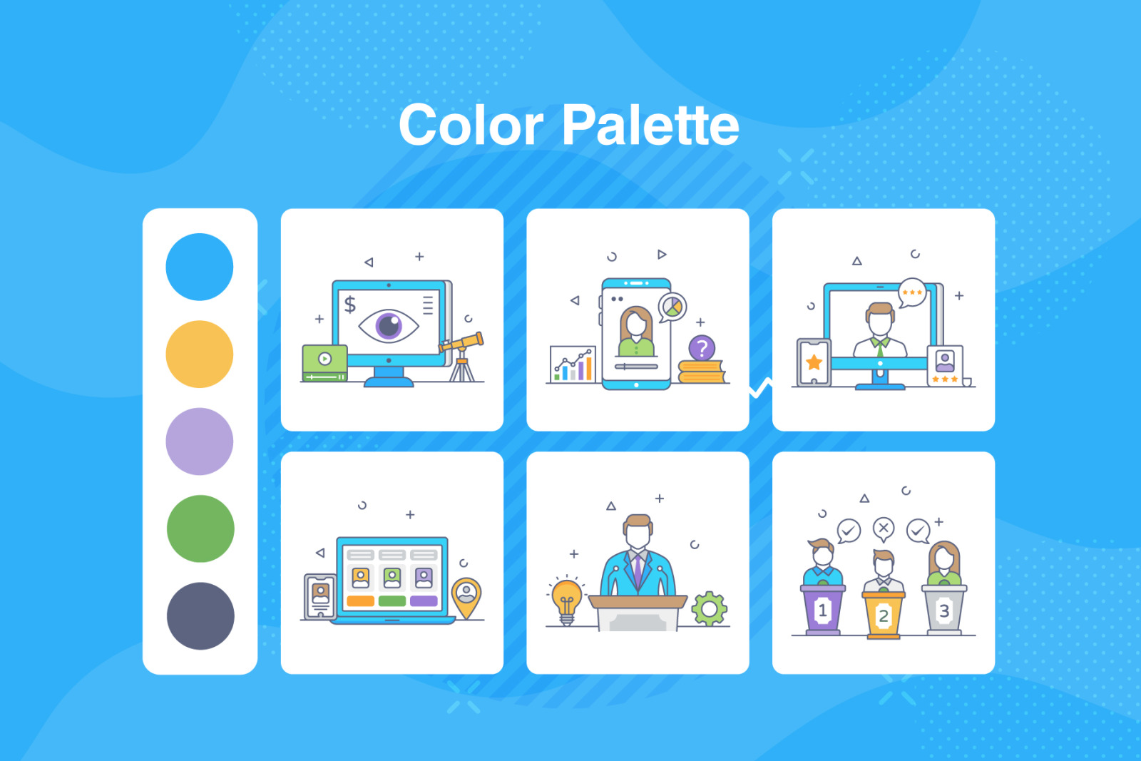 Business Trainings Flat Icons Business Trainings Flat Icons