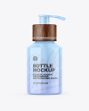 Glossy Bottle W/ Pump Mockup Glossy Bottle W/ Pump Mockup