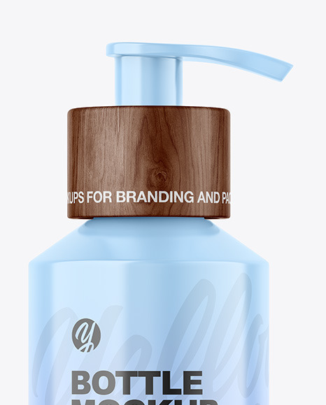 Glossy Bottle W/ Pump Mockup Glossy Bottle W/ Pump Mockup
