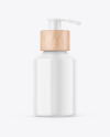 Glossy Bottle W/ Pump Mockup Glossy Bottle W/ Pump Mockup