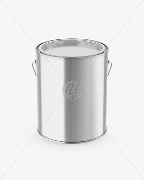 Metallic Paint Bucket Mockup