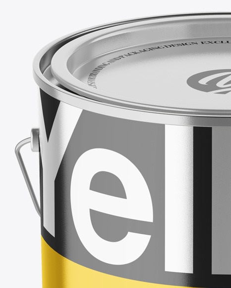 Metallic Paint Bucket Mockup