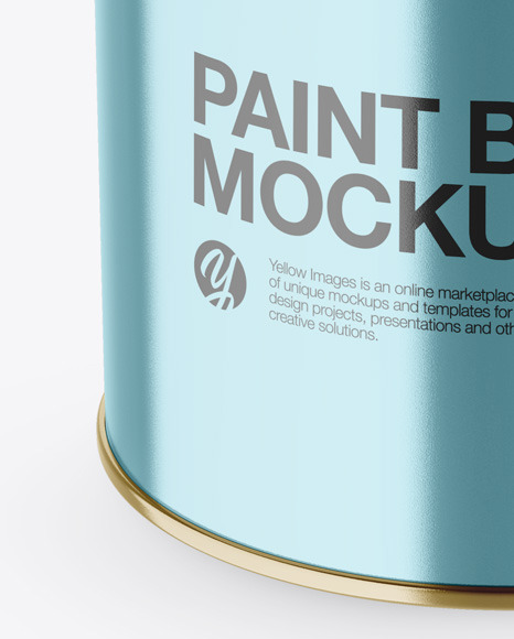 Metallic Paint Bucket Mockup