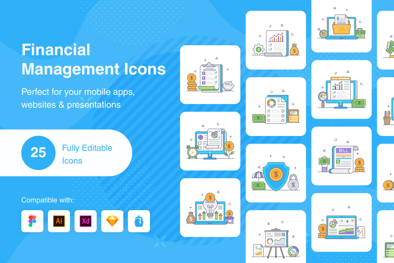 Financial Management Icons Pack Financial Management Icons Pack