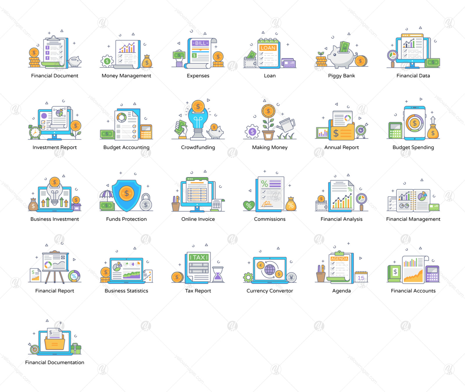 Financial Management Icons Pack Financial Management Icons Pack