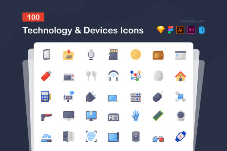 Technology and Devices Icons - Sharing