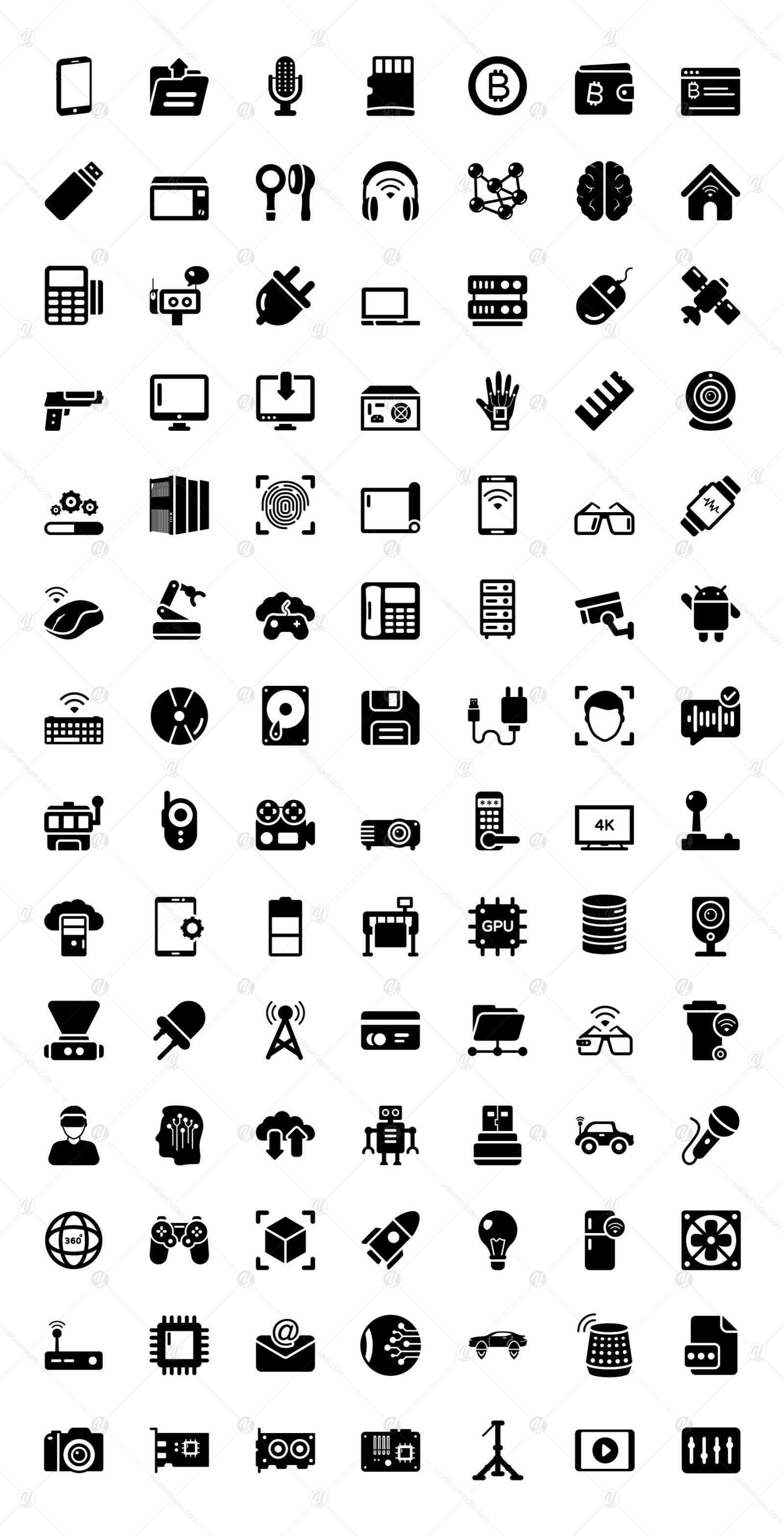 Technology and Devices Icons Technology and Devices Icons