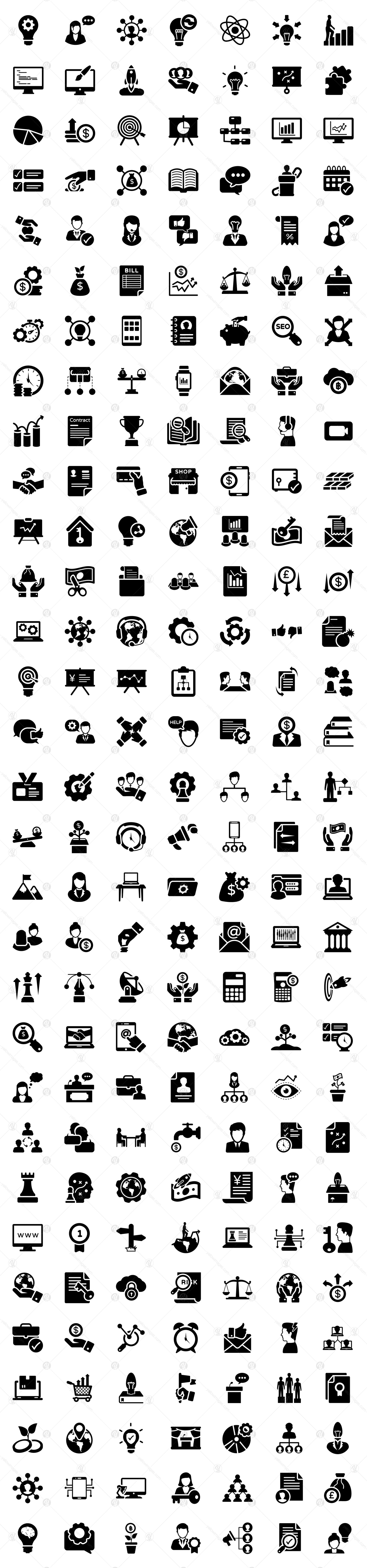 Business and Management Flat Icons