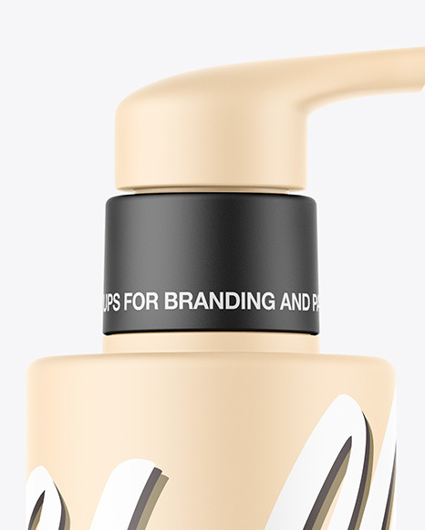 Matte Bottle W/ Pump Mockup