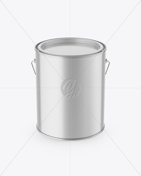 Matte Metallic Paint Bucket Mockup