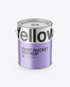 Matte Metallic Paint Bucket Mockup