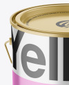 Matte Metallic Paint Bucket Mockup