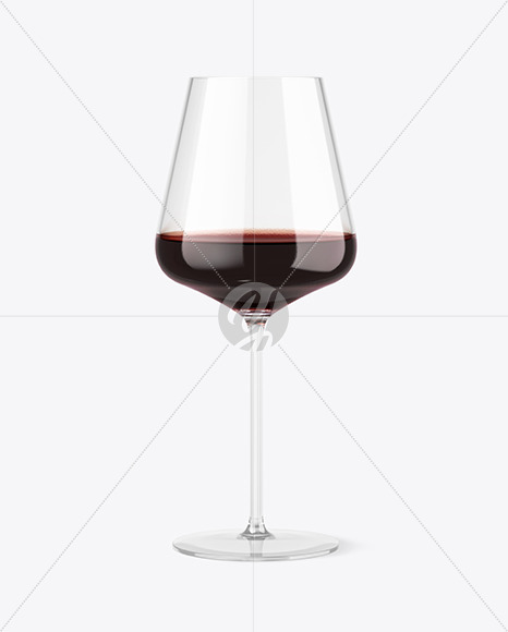 Red Wine Glass Mockup