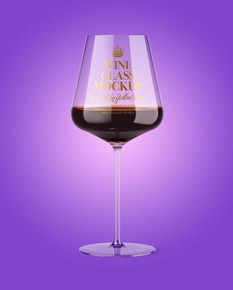 Red Wine Glass Mockup