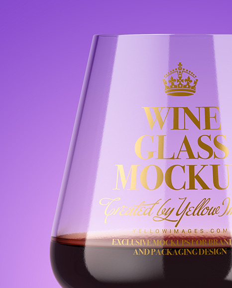 Red Wine Glass Mockup