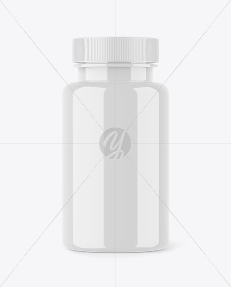 Glossy Plastic Bottle Mockup