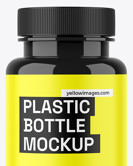 Glossy Plastic Bottle Mockup