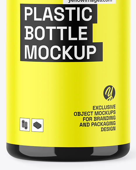 Glossy Plastic Bottle Mockup