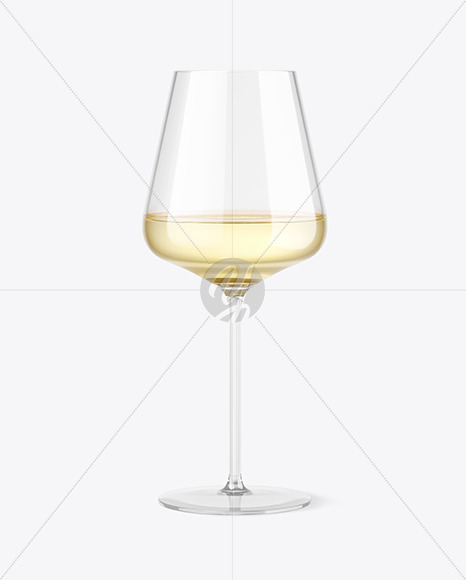 White Wine Glass Mockup