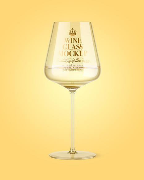 White Wine Glass Mockup