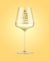 White Wine Glass Mockup