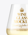 White Wine Glass Mockup