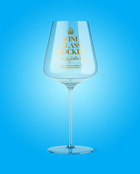 Clear Empty Wine Glass Mockup