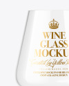 Clear Empty Wine Glass Mockup