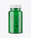 Green Pills Bottle Mockup