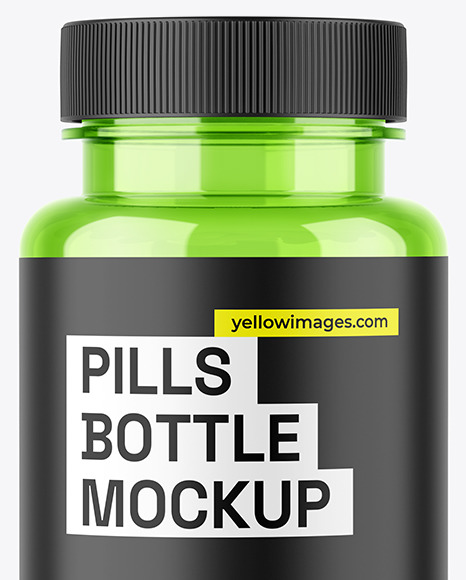 Colored Pills Bottle Mockup