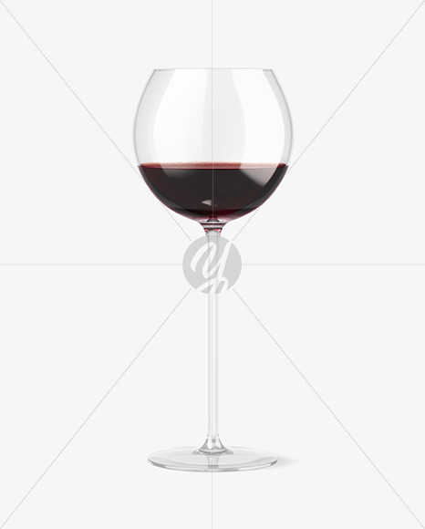 Red Wine Glass Mockup