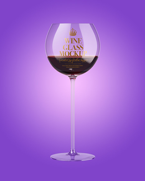 Red Wine Glass Mockup