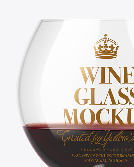 Red Wine Glass Mockup