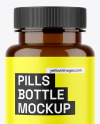 Amber Pills Bottle Mockup