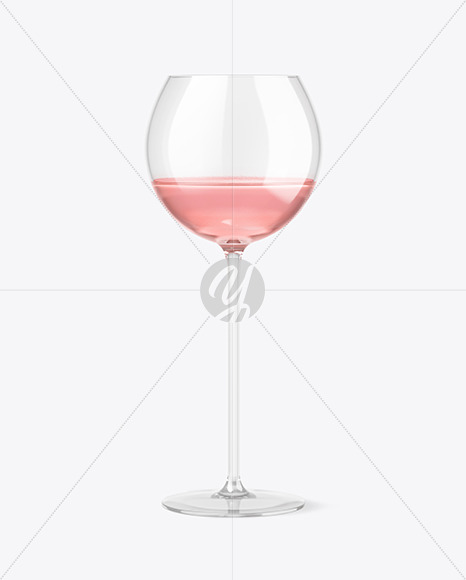 Pink Wine Glass Mockup