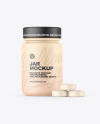 Matte Jar W/ Tablets Mockup