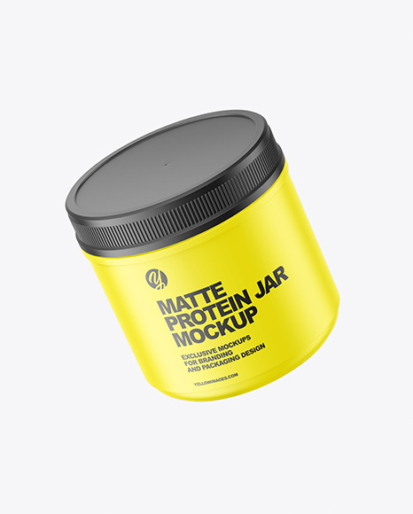 Matte Protein Jar Mockup